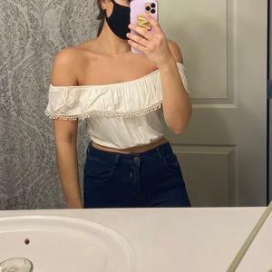 White off the shoulder top